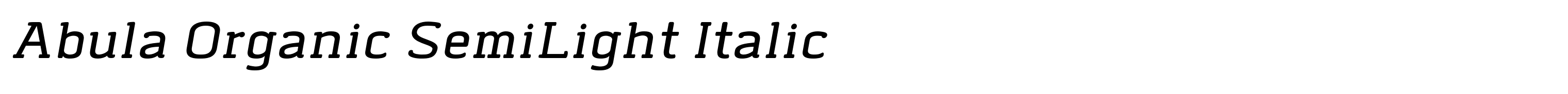Abula Organic SemiLight Italic